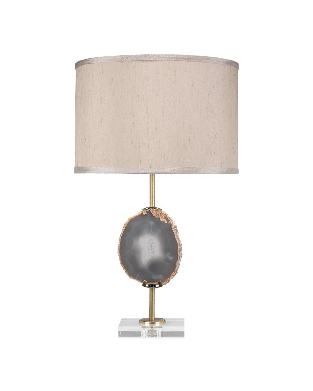 metal table lamps with a matte black finish for a sleek appearanceAgate Slice Table Lamp