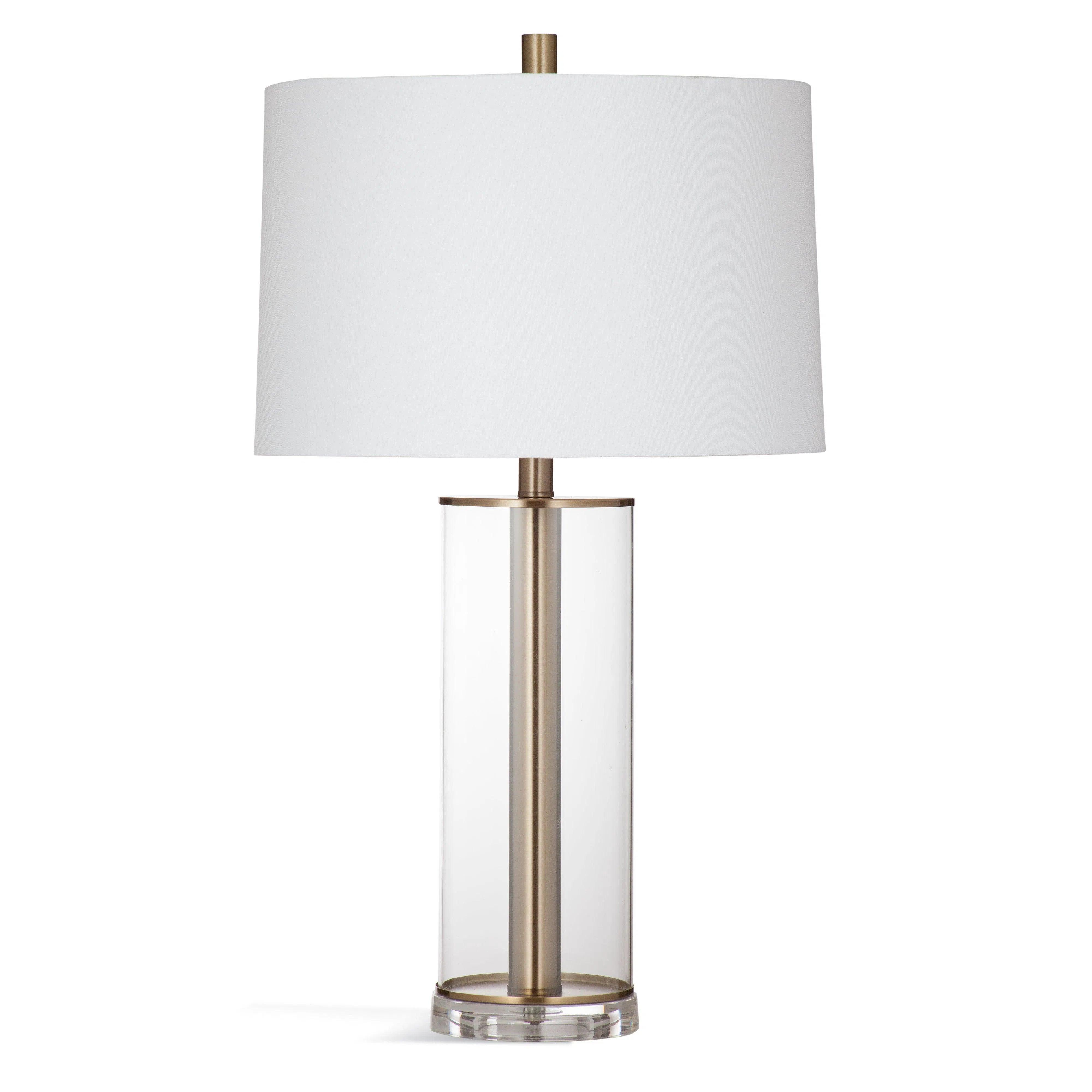 modern minimalist table lamps for contemporary living roomsAres Glass and Acrylic Brown Table Lamp