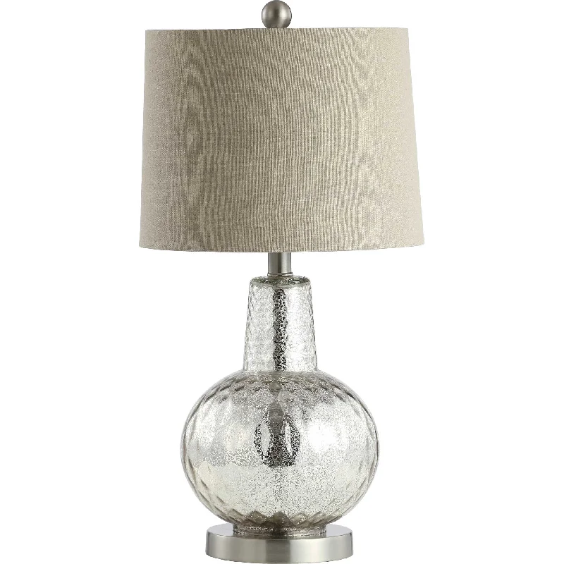 leather table lamps with a distressed texture for a rugged charmAttune Table Lamp Silver/Ivory