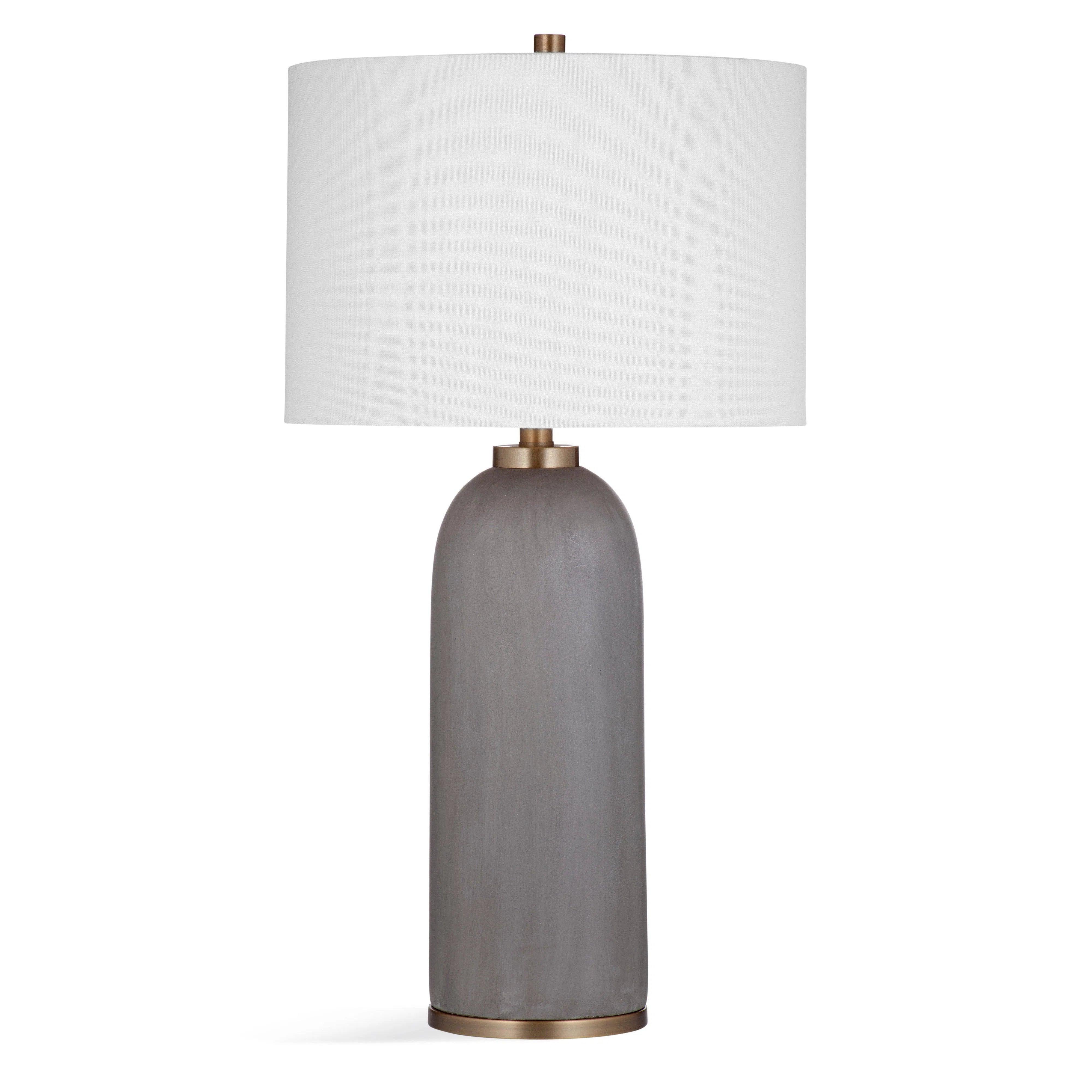 marble table lamps with a luxurious veined pattern for high end decorAzalea Concrete and Metal Grey Table Lamp