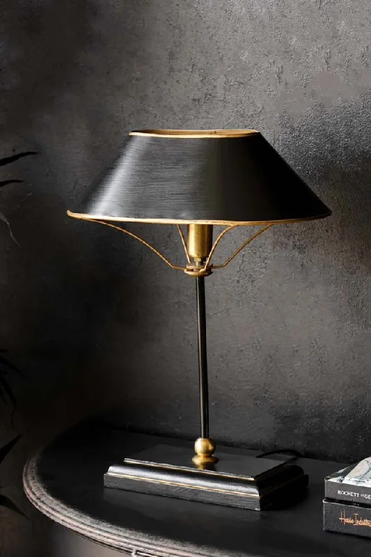 industrial style table lamps with exposed bulbs for loft apartmentsBlack & Gold Table Lamp