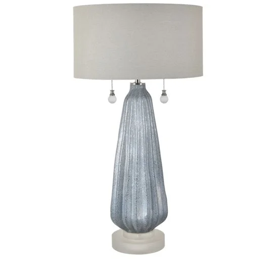 glass table lamps with a frosted surface for soft light diffusionBlakely Twin Pull Chain Table Lamp