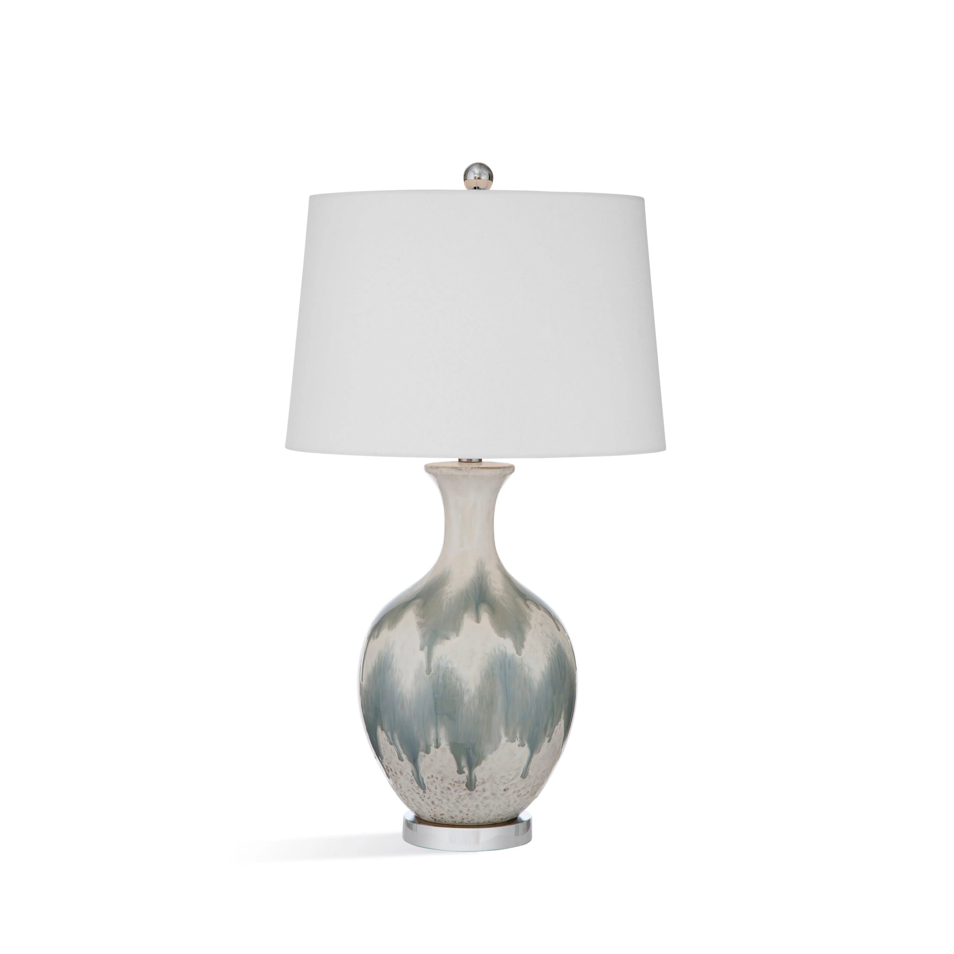 gothic style table lamps with dark finishes for a mysterious lookBriony Ceramic Grey Table Lamp