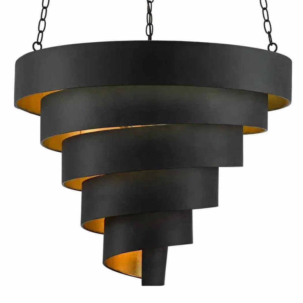 Mid - Century Modern Ceiling Lights with Simple, Sleek LinesMid - Century Modern Ceiling Lights with Simple, Sleek LinesAntique Black Gold Leaf Chiffonade Large Pendant