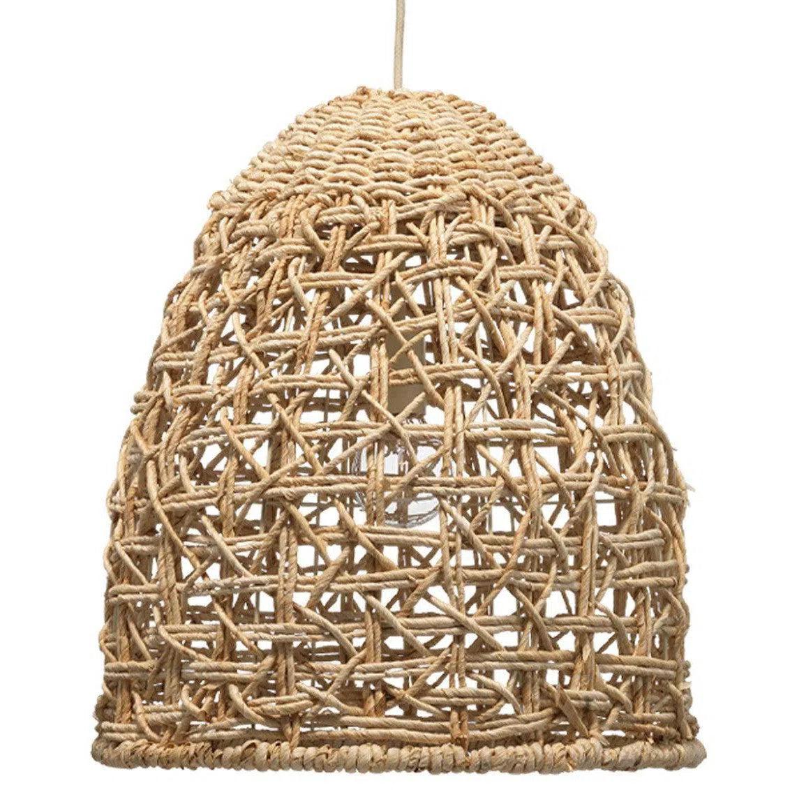 Crystal Ceiling Lights with High - Quality Swarovski CrystalsCrystal Ceiling Lights with High - Quality Swarovski CrystalsCoastal Style Natural Corn Straw Rope Netted Pendant