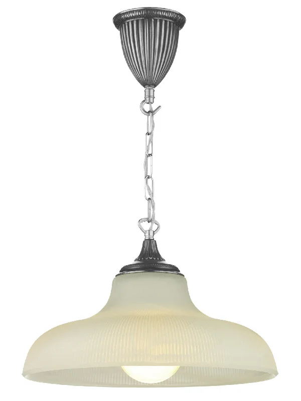 Victorian - Inspired Ceiling Lights with Ornate Crystal ChandeliersVictorian - Inspired Ceiling Lights with Ornate Crystal ChandeliersBadger Pewter and Glass Single Pendant - ID 5661