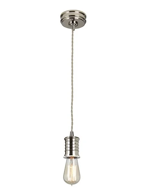 African - Inspired Ceiling Lights with Tribal Patterns and Natural MaterialsAfrican - Inspired Ceiling Lights with Tribal Patterns and Natural MaterialsArgent Single Polished Nickel Pendant Light - ID 6341