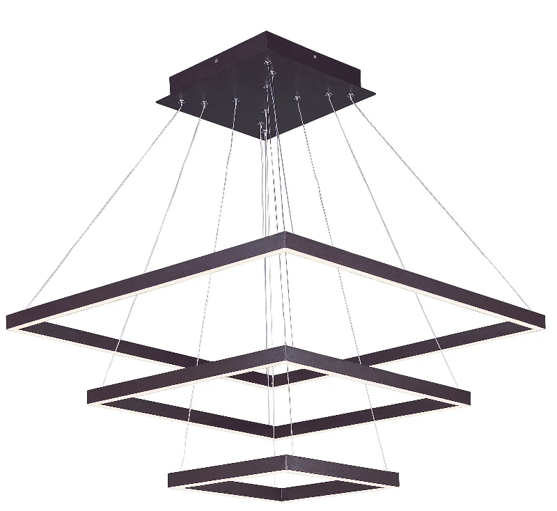 Art Nouveau Ceiling Lights with Organic, Flowing ShapesQuad LED 3-Tier Pendant