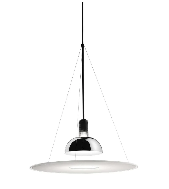 Retro Ceiling Lights Inspired by the 1950s and 1960s DesignRetro Ceiling Lights Inspired by the 1950s and 1960s DesignFLOS Frisbi Black & Polished Nickel Pendant