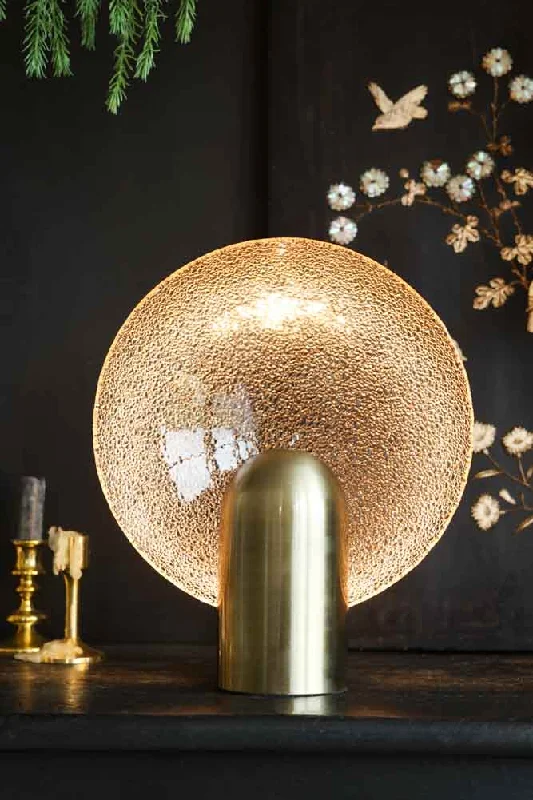 asian inspired table lamps with bamboo accents for a zen atmosphereGlass Circle Table Light