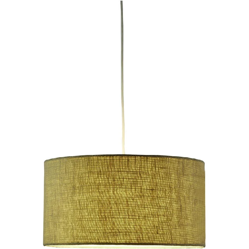 Tropical - Themed Ceiling Lights with Palm - Leaf Shapes and Rattan WrapsTropical - Themed Ceiling Lights with Palm - Leaf Shapes and Rattan WrapsHudson Drum Pendant Wheat