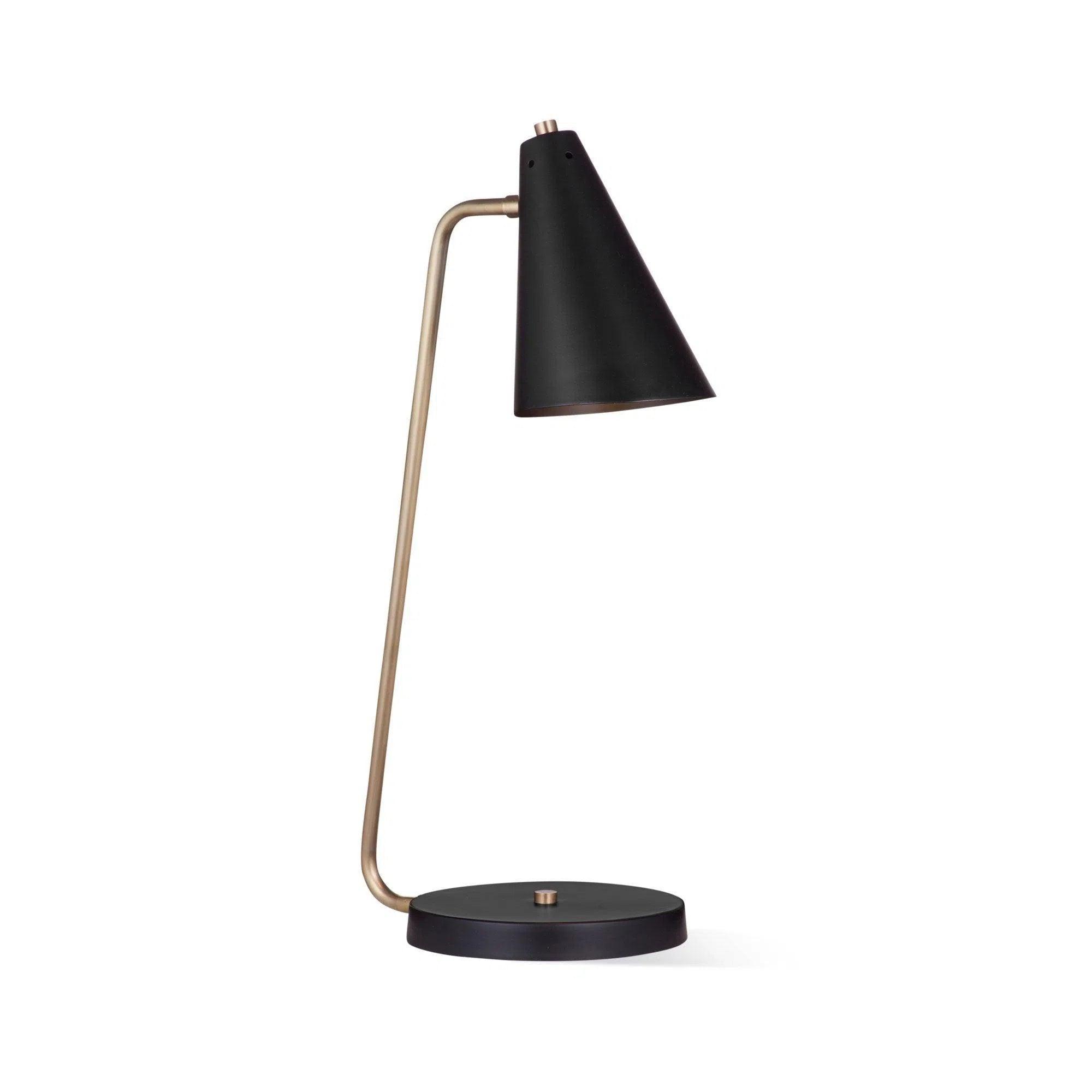 asian inspired table lamps with bamboo accents for a zen atmosphereInyo Iron and Brass Black Table Lamp