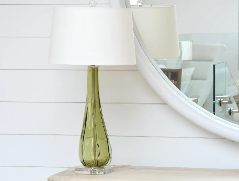 glass table lamps with a frosted surface for soft light diffusionlaurel valley table lamp