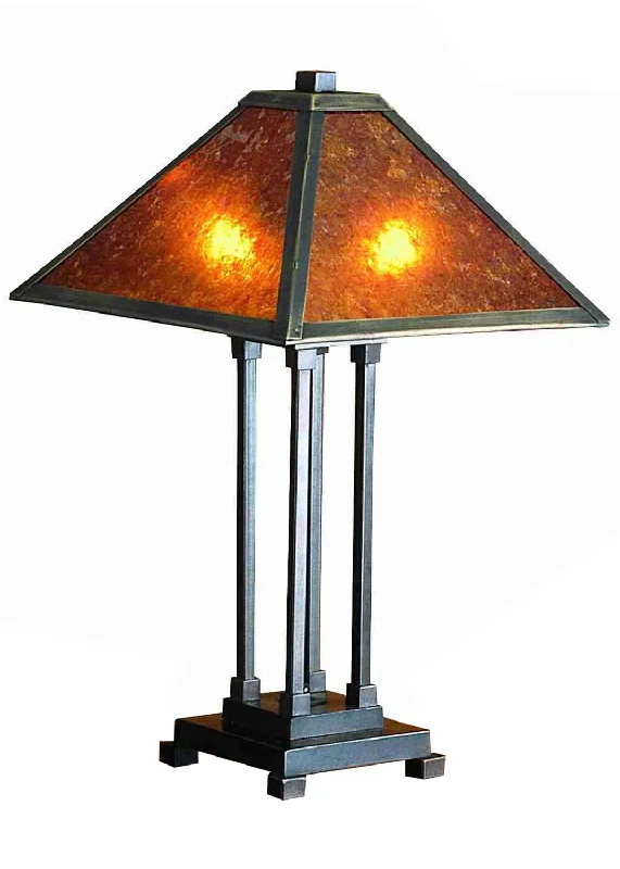 art deco table lamps with geometric shapes for a retro touchTwo Light Table Lamp