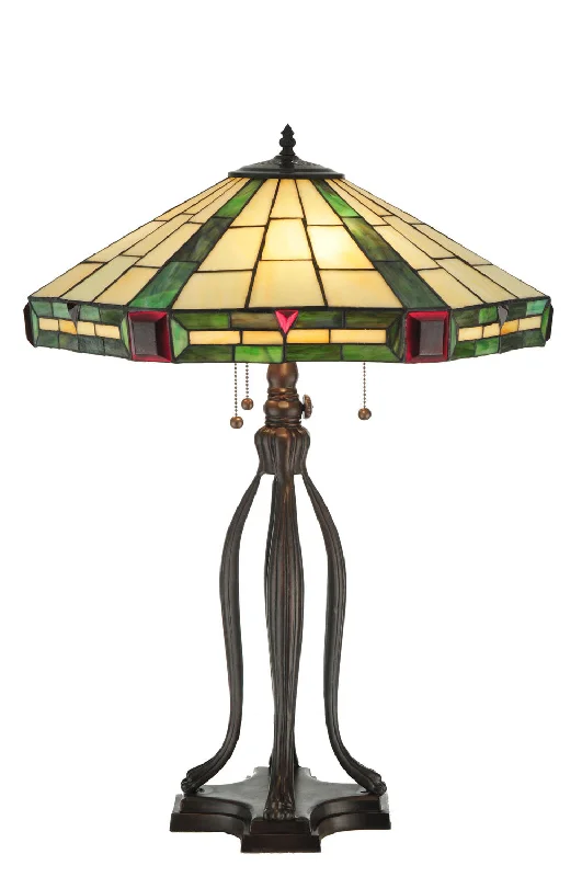 gothic style table lamps with dark finishes for a mysterious lookThree Light Table Lamp