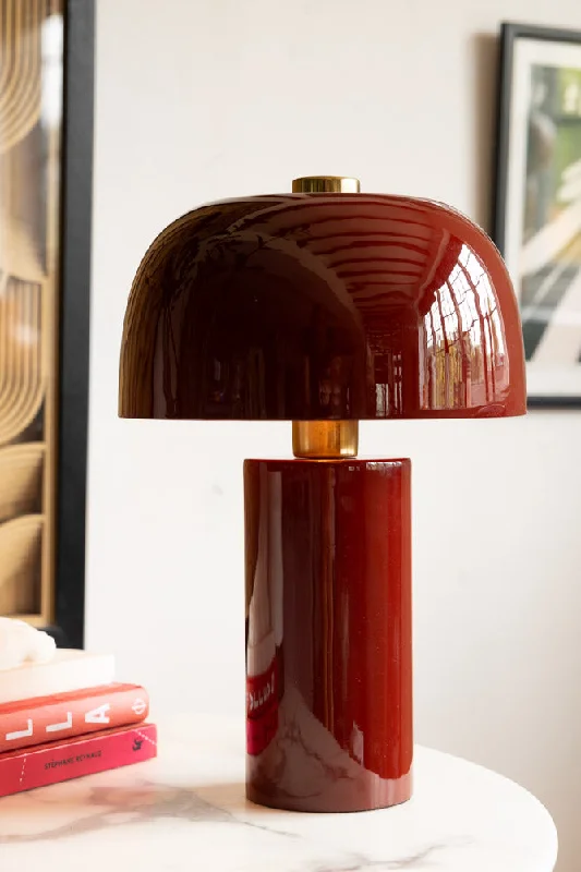 industrial style table lamps with exposed bulbs for loft apartmentsModern Rosso Red Table Lamp