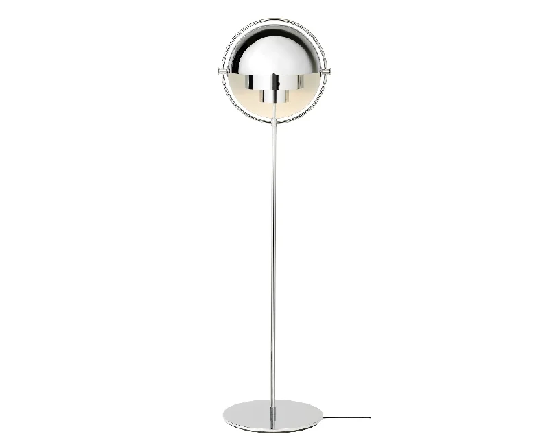 industrial style table lamps with exposed bulbs for loft apartmentsMulti-Light Floor Lamp - Chrome Base