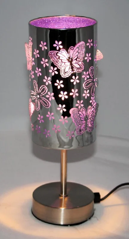 victorian style table lamps with ornate details for traditional homesPurple Butterfly Touch lamp 3 Stage