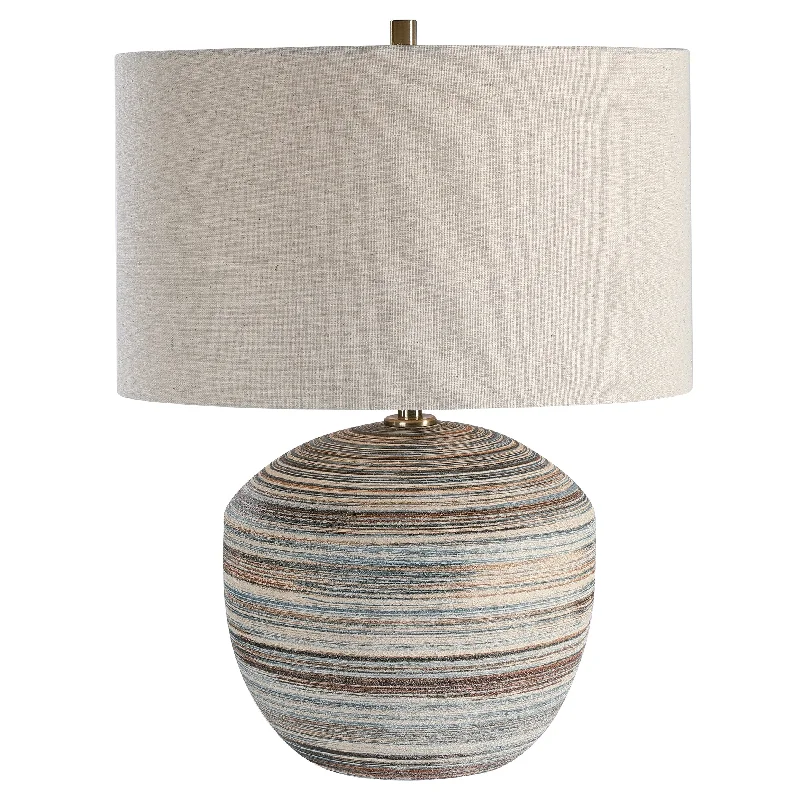 rustic farmhouse table lamps for cozy kitchensUttermost Prospect Striped Accent Lamp